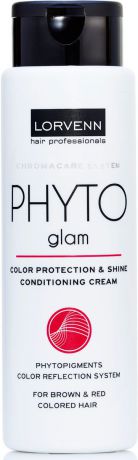 Крем-кондиционер Lorvenn Phyto Glam для волос, окрашенных в коричневый и красный цвет, 300 мл