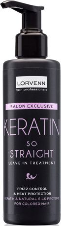 Крем для выпрямления волос Lorvenn Keratin So Straight, с кератином, 200 мл