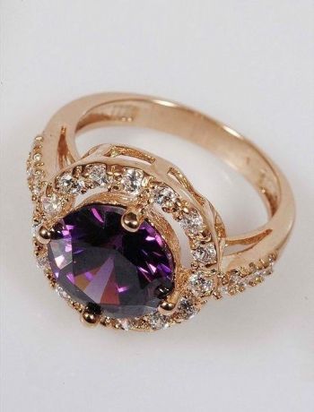 Кольцо бижутерное Lotus jewelry 384R-007am, Ювелирный сплав, фиолетовый