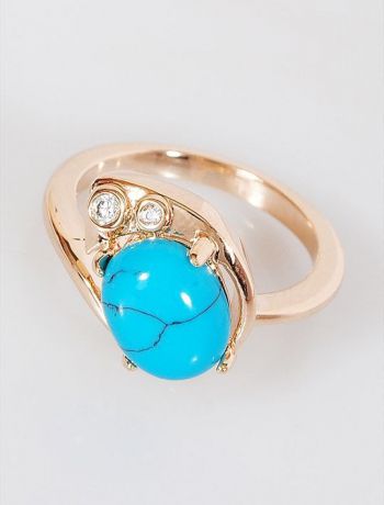 Кольцо бижутерное Lotus jewelry 3031R-12tq, Ювелирный сплав, Бирюза, синий