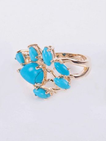 Кольцо бижутерное Lotus jewelry 3040R-18tq, Ювелирный сплав, Бирюза, синий