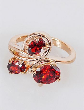 Кольцо бижутерное Lotus jewelry 3031R-18gn, Ювелирный сплав, Гранат, красный