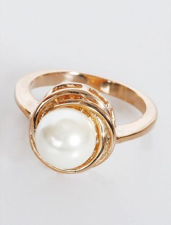 Кольцо бижутерное Lotus jewelry 32R-09fwp, Ювелирный сплав, Жемчуг искусственный, белый