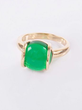 Кольцо бижутерное Lotus jewelry 3041R-03Gcz, Ювелирный сплав, Фианит, зеленый