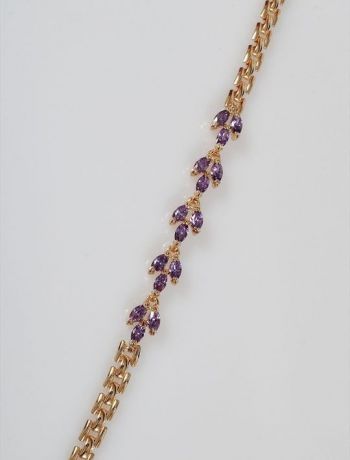 Браслет бижутерный Lotus jewelry 78B-15am, Ювелирный сплав, 19 см, фиолетовый