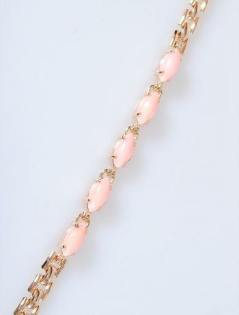 Браслет бижутерный Lotus jewelry 50B-025co, Ювелирный сплав, Коралл, 18 см, розовый