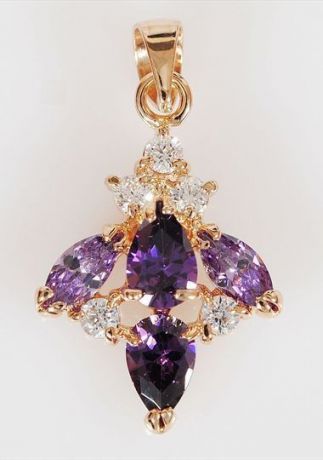 Подвеска/кулон бижутерный Lotus jewelry 32P-03am, Ювелирный сплав, фиолетовый
