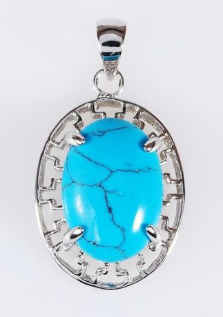Подвеска/кулон бижутерный Lotus jewelry RH897P-07tq, Ювелирный сплав, Бирюза, синий