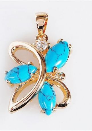 Подвеска/кулон бижутерный Lotus jewelry 3037P-06tq, Ювелирный сплав, Бирюза, синий