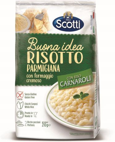 Рис Riso Scotti Risotto parmigiana, ризотто с сыром Пармезан, 210 г