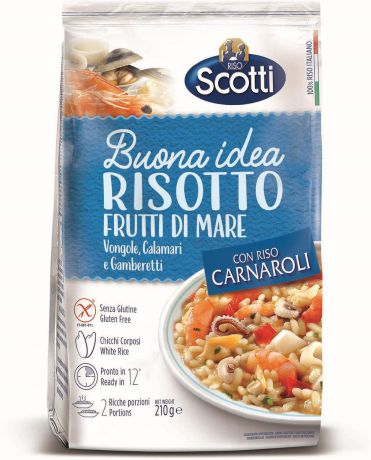 Рис Riso Scotti Risotto Marinara, ризотто с морепродуктами, 210 г