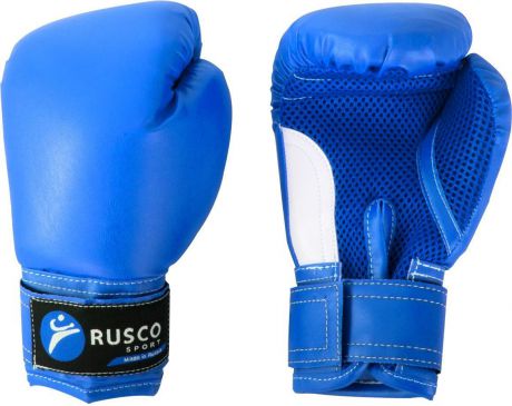 Перчатки боксерские "Rusco", цвет: синий. Вес 6 унций