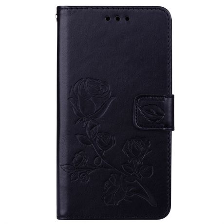Кожаный чехол-подставка с магнитной застежкой, принтом (цветы) и отделениями для карт для Xiaomi Redmi 3 3S
