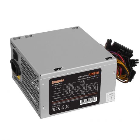 БП 700W Exegate UN700, ATX, 12cm fan, 24p+4p, 6/8p PCI-E, 3*SATA, 2*IDE, FDD