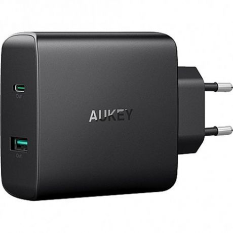Зарядное устройство AUKEY USB-C 46W Power Delivery 3.0 + USB