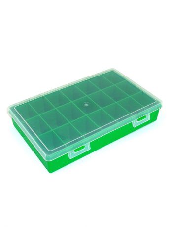 Органайзер для рукоделия PolymerBOX Органайзер для мелочей 21 ячеека, зеленый