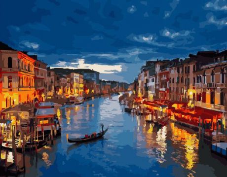 Картина по номерам ВанГогВоМне Ночная Венеция