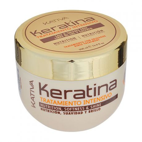 Kativa Интенсивно восстанавливающий уход с кератином для поврежденных и хрупких волос KERATINA, 500 мл