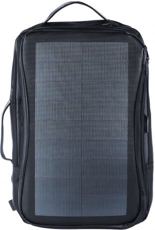 Рюкзак для ноутбука Qumo Charger 060 PowerAid Solar Bag, с солнечной панелью, черный