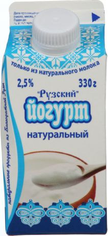 Йогурт питьевой Рузское молоко, 2,5%, 330 г