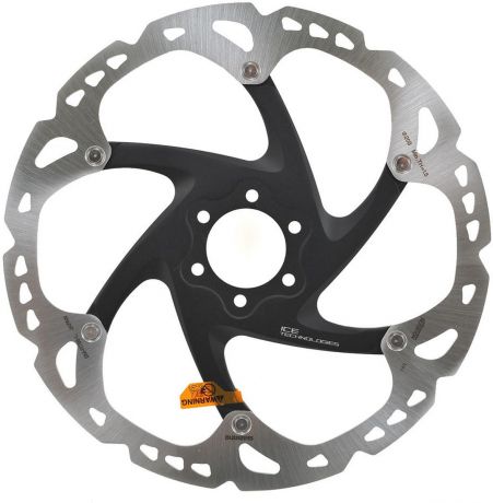Тормозной диск для велосипела Shimano XT, RT86, 203 мм, 6-болт, ISMRT86L2