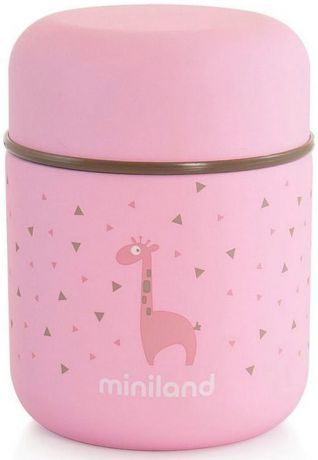 Термос для еды и жидкостей Miniland Silky Thermos Mini, розовый, 280 мл
