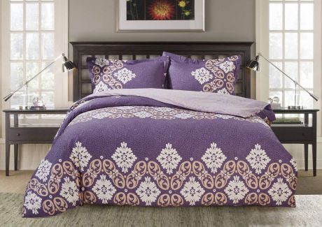 Комплект постельного белья Selena Home Textile Евро Бархатная ночь