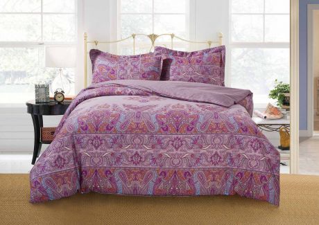 Комплект постельного белья Selena Home Textile Евро Индийская фантазия