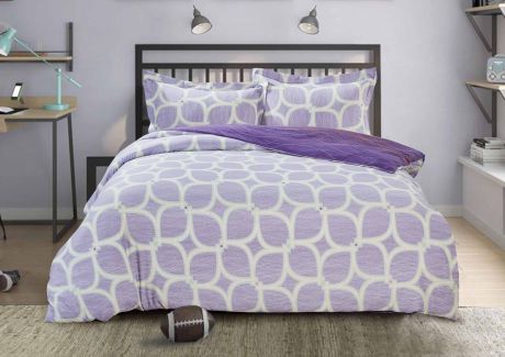 Комплект постельного белья Selena Home Textile Семейное Сирень