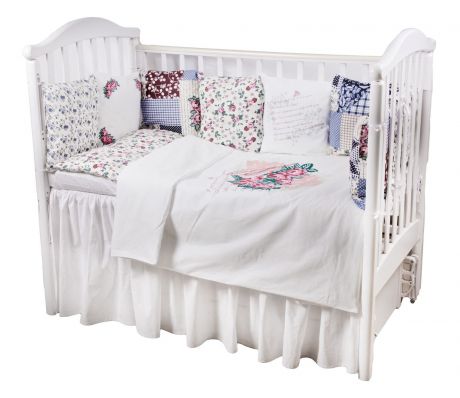 Комплект в кроватку Childberry с защитными бортиками-подушками из 6 предметов