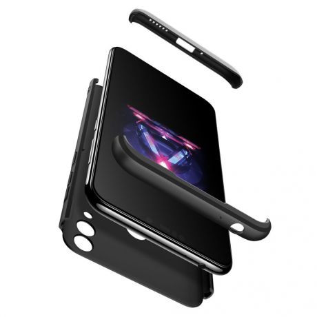 Huawei Honor 8c Задняя крышка Slim Fit ПК Твердый переплет чехол с 3 съемными частями Защитная оболочка Черный