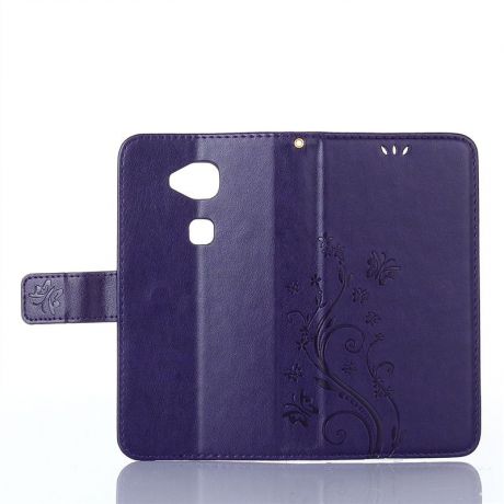 Чехол из кожи ПУ с рисунком Moonmini на магнитной застежке с ремешком, отделениями для карточек, подставкой для Huawei G8