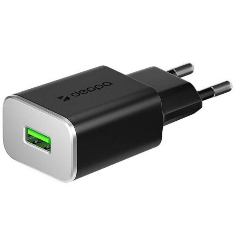 Сетевое зарядное устройство Deppa USB Quick Charge 3.0 (Черный)