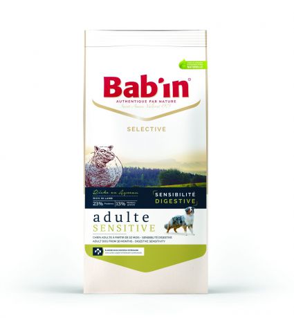 Сухой корм Babin Selective Adulte Sensitive Agneau для взрослых собак с чувствительным пищеварением, 3 кг