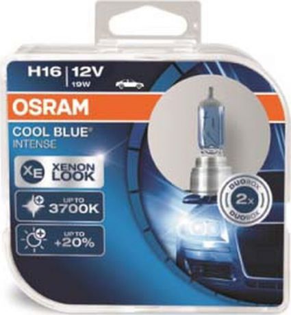 Лампа автомобильная Osram H16 (19) PGJ19-3+20% Cool Blue Intense 4200K 12V, 64219CBIHCB, 2 шт