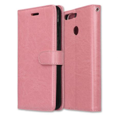 Для Huawei Honor V9 / Huawei Honor 8 Pro Pu Кожаный чехол Кошелек Магнитный флип Стенд с крышками для карт и фоторамкой (розовый)