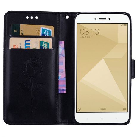 Кожаный чехол для карточек с кожаной сумкой для Xiaomi Redmi 4X Golden