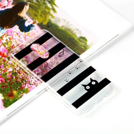 Мягкий защитный чехол задней крышки корпуса для Xiaomi Redmi 5, прозрачный с принтом (кошка)