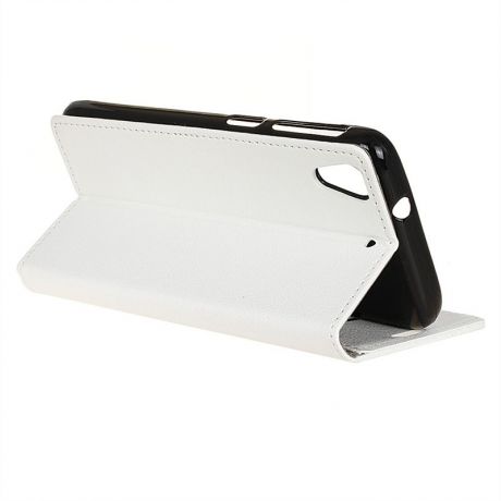 Moonmini для HTC Desire 628 Кожаный чехол из полипропиленового футляра с футляром для карт памяти с магнитным закрытием (белый)