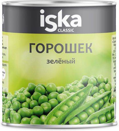Овощные консервы ISKA Горошек зеленый, 400 г