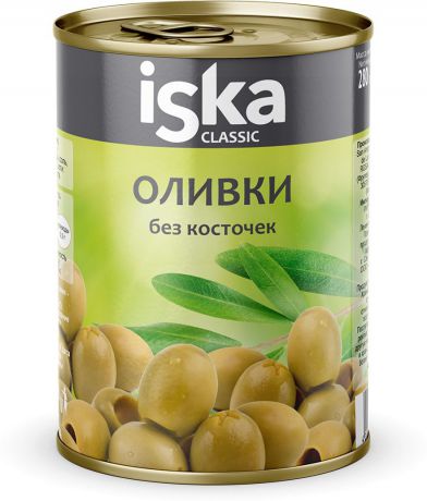 Овощные консервы ISKA Оливки зеленые, 270 г