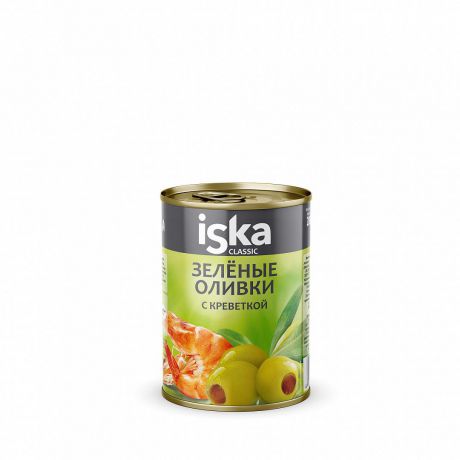 Овощные консервы ISKA Оливки зеленые с креветкой, 280 г