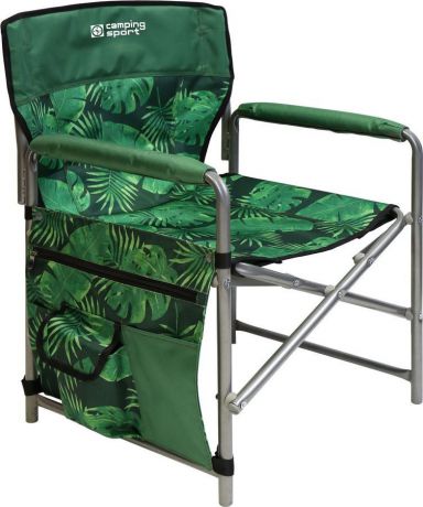Кресло раскладное Nika 1, КС1/2, тропические листья на темном