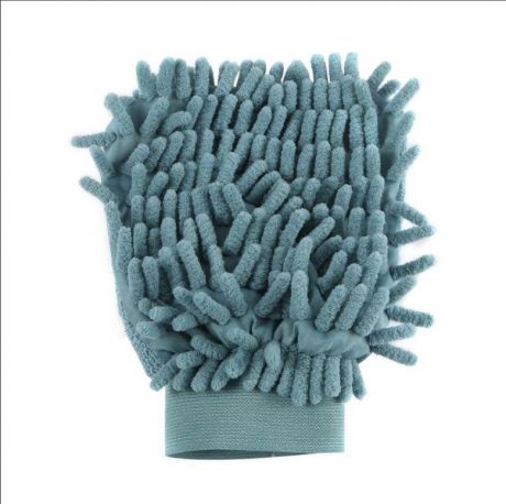 Салфетка MARKETHOT Тряпка - рукавица из микрофибры, серый