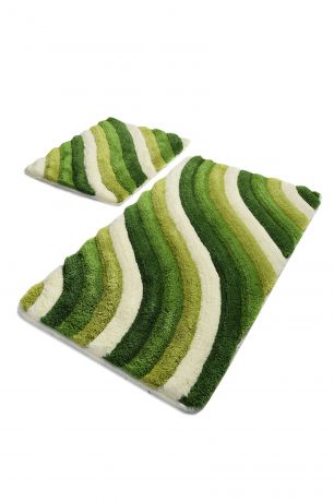 Набор ковриков для ванной DO&CO Коврики для ванной COLORFUL_зелёный, зеленый
