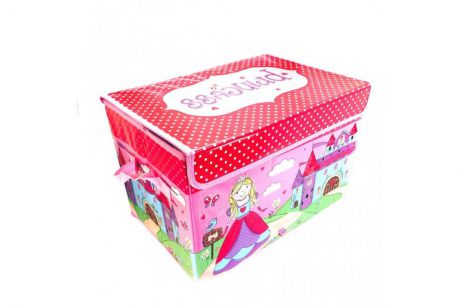 Ящик для игрушек MARKETHOT Короб для хранения игрушек, розовый
