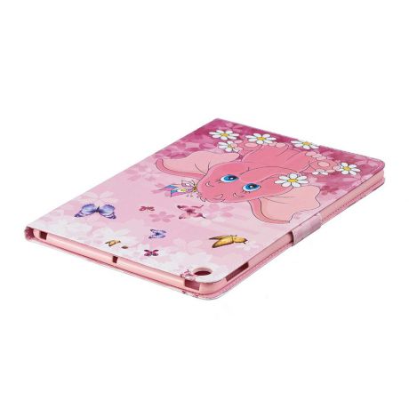 iPad 9.7 2017 2018 Case PU кожаный чехол для планшетов с флип-обложкой с гнездами для карточек Butterfly Elephant