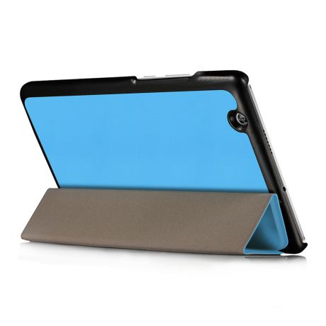 Для Huawei MediaPad M3 8,4-дюймовый Ultra Slim Tri-Fold PU кожаный чехол для планшетов с функцией стойки (темно-синий)