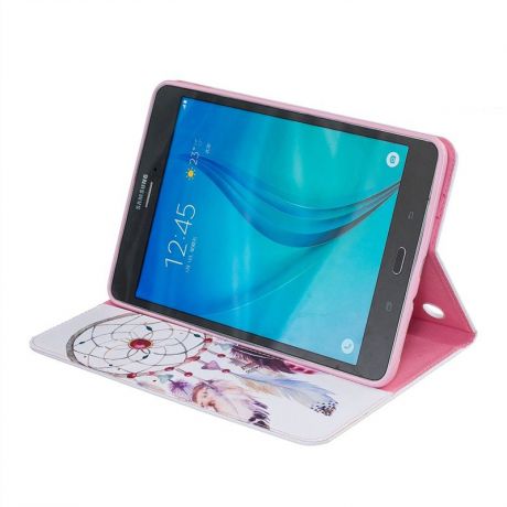 Moonmini для Samsung Galaxy Tab 8.0 SM-T350 PU Кожаный чехол с флип-стойкой Кошелек с гнездами для карт (Dream Catcher)