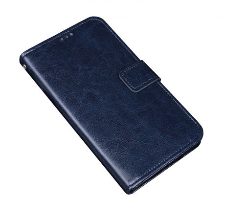 Чехол для сотового телефона MyPads для Xiaomi Mi 8 Youth / Mi 8 Lite с мульти-подставкой застёжкой и визитницей синий